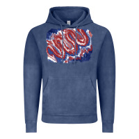 Vintage Denim Patriotic tie dye background Vintage Hoodie - CowGirlArtShop