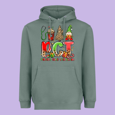 Pct Patient Care Technician Christmas Heavyweight Hoodie Designed By Maliassmallbusiness