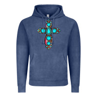 Vintage Denim gemstone cross Vintage Hoodie - JahusDesignShop