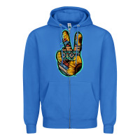 True Royal Aztec Sunflower Peace Sign Zipper Hoodie - Jasminsmagicworld