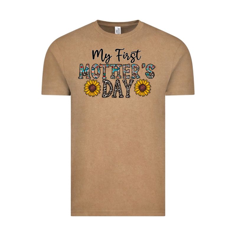 My First Mother's Day Vintage Tee by CowhideDigitalArt | Teevron