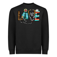 Black love nurse Heavyweight Sweatshirt - CowhideDigitalArt
