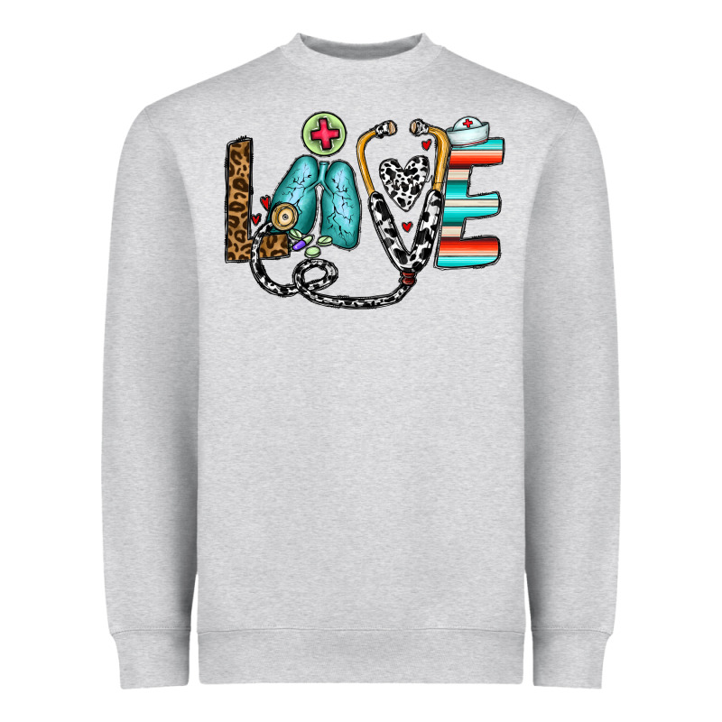 Love Nurse Heavyweight Sweatshirt by CowhideDigitalArt | Teevron