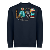 Navy love nurse Heavyweight Sweatshirt - CowhideDigitalArt
