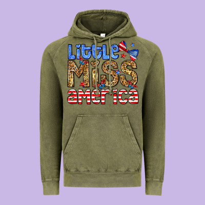 Little Miss America Vintage Hoodie Designed By Neo Western