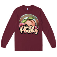 Burgundy just peachy Long Sleeve Tee - JahusDesignShop