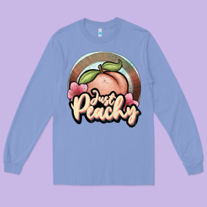 Just Peachy Long Sleeve Tee Designed By Jahusdesignshop