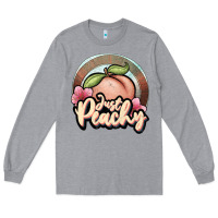 Heather Grey just peachy Long Sleeve Tee - JahusDesignShop