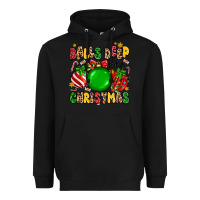 Black balls deep into christmas Heavyweight Hoodie - MaliasSmallBusiness