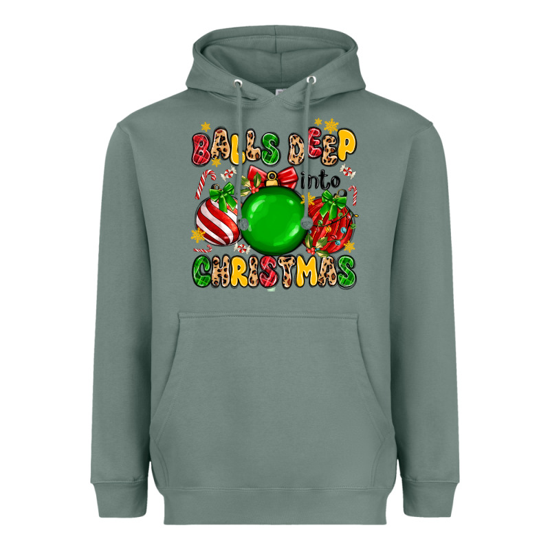 Balls Deep Into Christmas Heavyweight Hoodie by MaliasSmallBusiness | Teevron