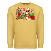 Antique Gold Santa coffee cups Premium Sweatshirt - NancyCooperArtShop