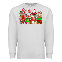 Dove Grey Santa coffee cups Premium Sweatshirt - NancyCooperArtShop