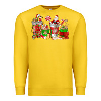 Lemon Santa coffee cups Premium Sweatshirt - NancyCooperArtShop
