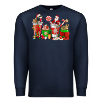 Navy Santa coffee cups Premium Sweatshirt - NancyCooperArtShop
