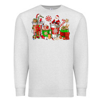 Oatmeal Heather Santa coffee cups Premium Sweatshirt - NancyCooperArtShop