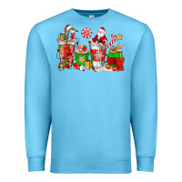 Ocean Blue Santa coffee cups Premium Sweatshirt - NancyCooperArtShop