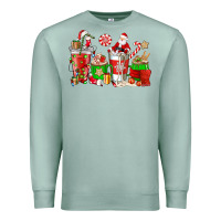 Seafoam Santa coffee cups Premium Sweatshirt - NancyCooperArtShop