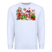 White Santa coffee cups Premium Sweatshirt - NancyCooperArtShop