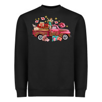Valentine's Day Truck Photography Love Side View Heavyweight Sweatshirt | Teevron