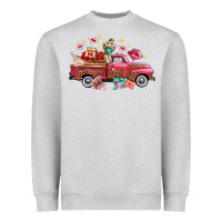 Heather Grey valentine's day truck photography love side view Heavyweight Sweatshirt - FaDigitalArtStudio