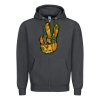 Smoke Pineapple Peace Sign Zipper Hoodie - Jasminsmagicworld