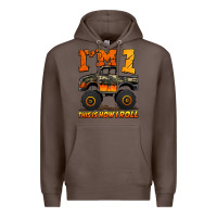 Coffee i'm one this is how i roll monster truck birthday Premium Hoodie - Jasminsmagicworld