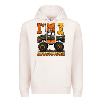 Pale Pink i'm one this is how i roll monster truck birthday Premium Hoodie - Jasminsmagicworld