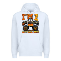 White i'm one this is how i roll monster truck birthday Premium Hoodie - Jasminsmagicworld
