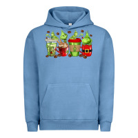 Pigment Pebble Blue grinch coffee cups Urban Hoodie - texasbilliewilder