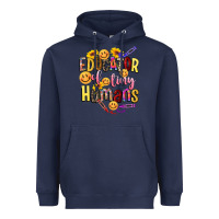 Navy educator of tiny humans Heavyweight Hoodie - NancyCooperArtShop