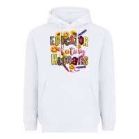 White educator of tiny humans Heavyweight Hoodie - NancyCooperArtShop