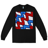 Black Glitter 4th Of July Seamless Pattern Long Sleeve Tee - BundleAndBundleShop