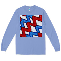 Colony Blue Glitter 4th Of July Seamless Pattern Long Sleeve Tee - BundleAndBundleShop