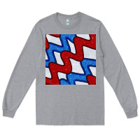 Heather Grey Glitter 4th Of July Seamless Pattern Long Sleeve Tee - BundleAndBundleShop
