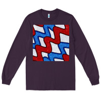Plum Glitter 4th Of July Seamless Pattern Long Sleeve Tee - BundleAndBundleShop