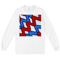 White Glitter 4th Of July Seamless Pattern Long Sleeve Tee - BundleAndBundleShop