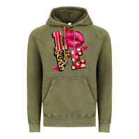 Vintage Olive love lips Vintage Hoodie - FaDigitalArtStudio