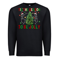 Black Tis' the season to be Jolly Premium Sweatshirt - NancyCooperArtShop