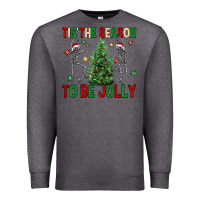 Charcoal Heather Tis' the season to be Jolly Premium Sweatshirt - NancyCooperArtShop