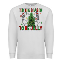 Dove Grey Tis' the season to be Jolly Premium Sweatshirt - NancyCooperArtShop