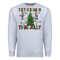 Heather Grey Tis' the season to be Jolly Premium Sweatshirt - NancyCooperArtShop