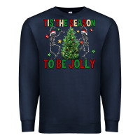 Navy Tis' the season to be Jolly Premium Sweatshirt - NancyCooperArtShop