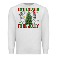 Oatmeal Heather Tis' the season to be Jolly Premium Sweatshirt - NancyCooperArtShop