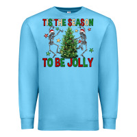 Ocean Blue Tis' the season to be Jolly Premium Sweatshirt - NancyCooperArtShop