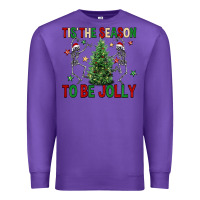 Purple Tis' the season to be Jolly Premium Sweatshirt - NancyCooperArtShop