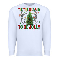 White Tis' the season to be Jolly Premium Sweatshirt - NancyCooperArtShop