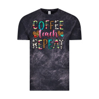Cloud Black coffee teach repeat Vintage Tee - HRA Design Shop