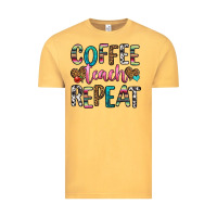 Vintage Mustard coffee teach repeat Vintage Tee - HRA Design Shop
