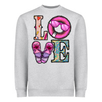 Heather Grey love summer Heavyweight Sweatshirt - CowhideDigitalArt