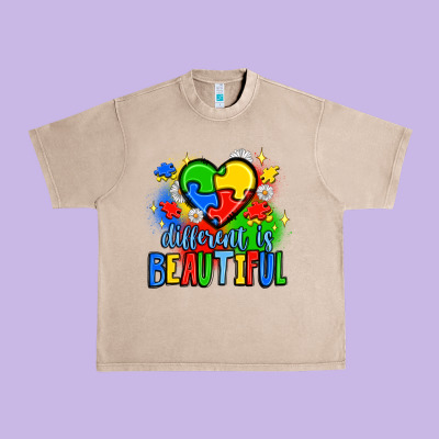 Different Is Beautiful Urban Heavy Tee Designed By Jahusdesignshop